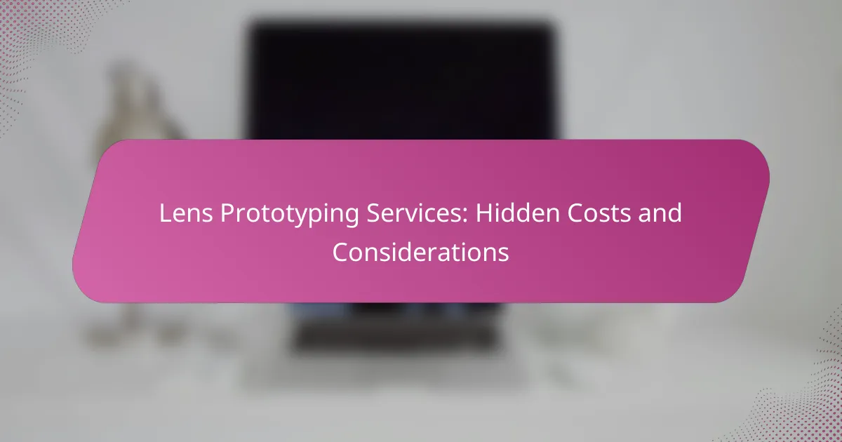 Lens Prototyping Services: Hidden Costs and Considerations