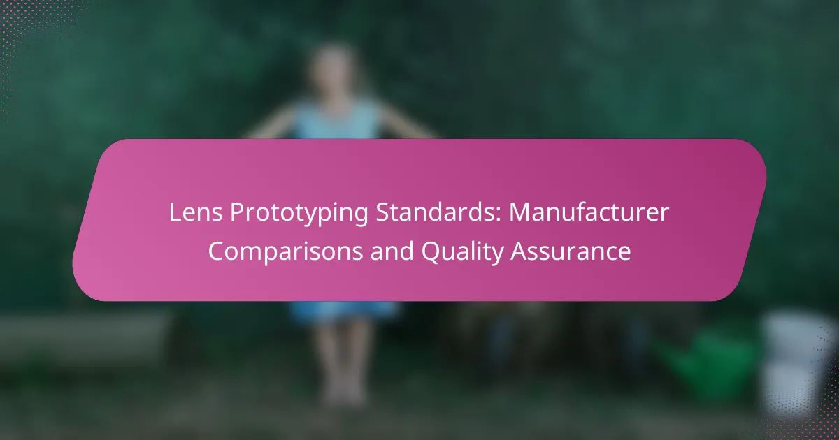 Lens Prototyping Standards: Manufacturer Comparisons and Quality Assurance