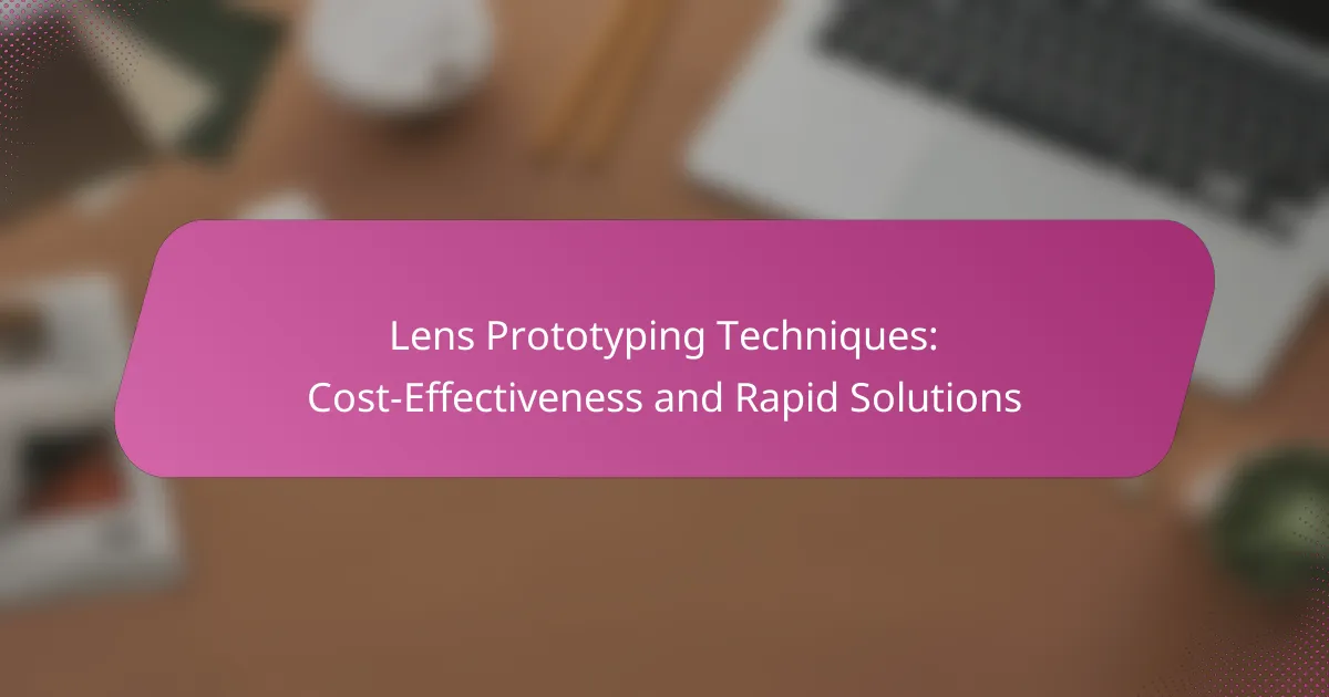Lens Prototyping Techniques: Cost-Effectiveness and Rapid Solutions
