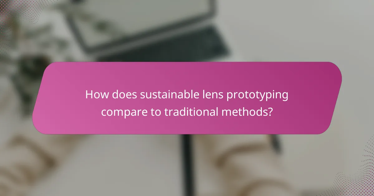 How does sustainable lens prototyping compare to traditional methods?